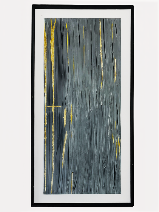 Golden Veins – Abstract Textured Wall Art