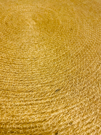 Golden Brown Jute Rope Round Placemats (Set of 2)