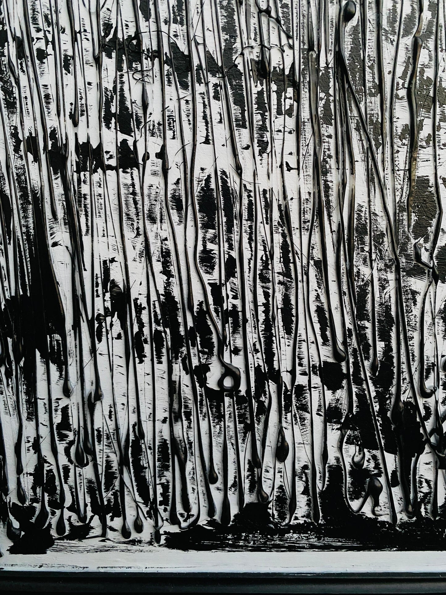 Entangled Web – Black Abstract Art