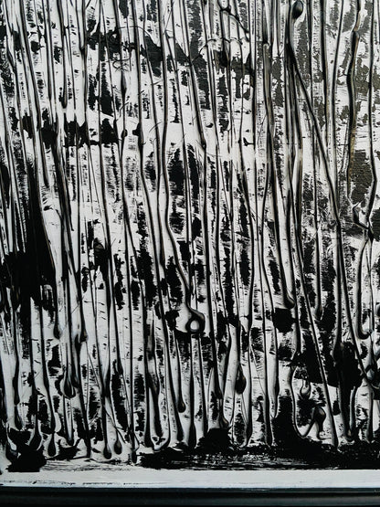 Entangled Web – Black Abstract Art