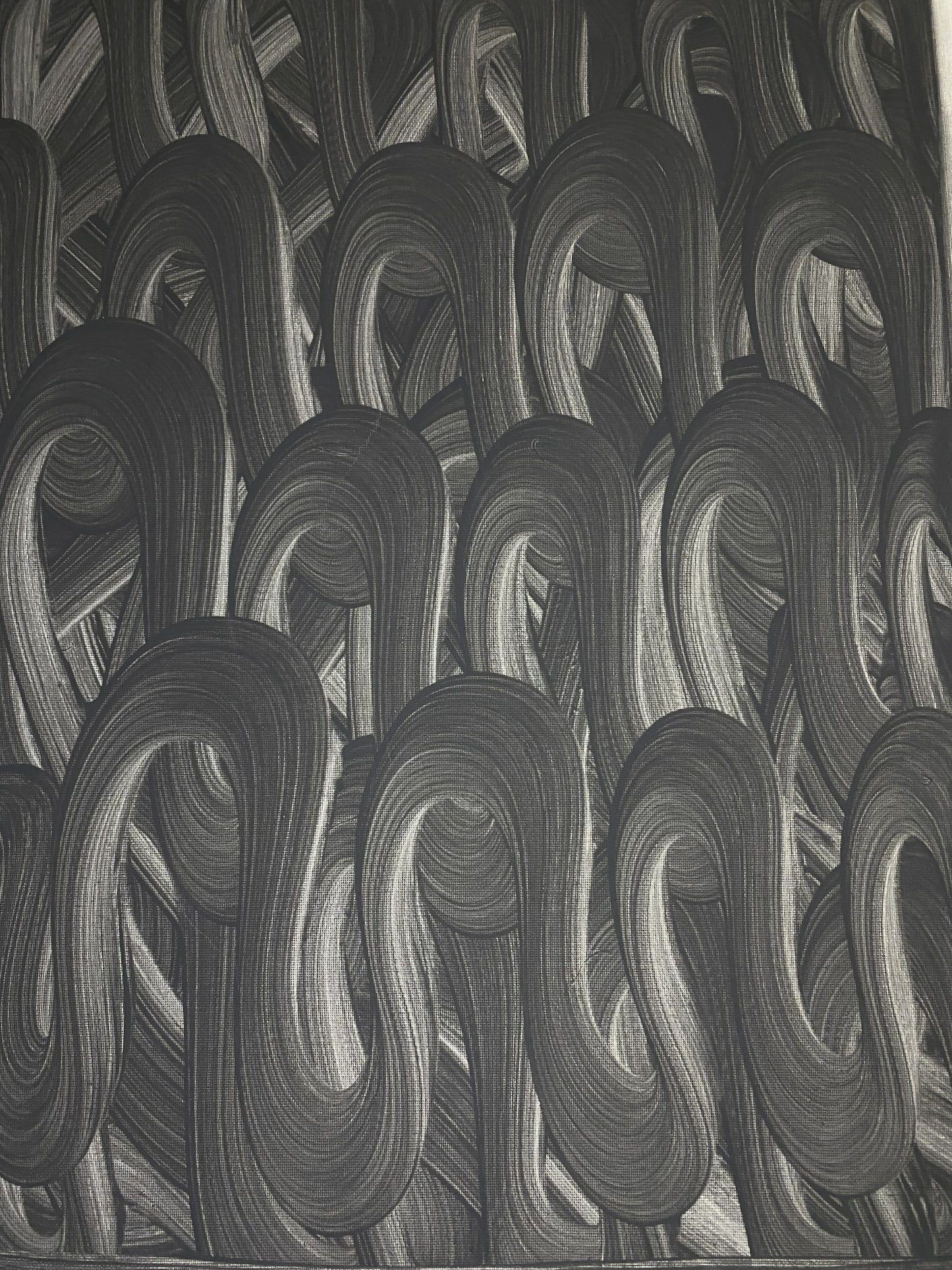 Ebon Flow – Abstract Black & Grey Wall Art
