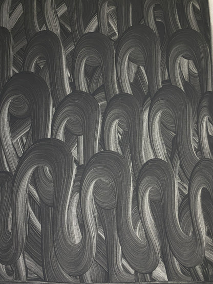Ebon Flow – Abstract Black & Grey Wall Art