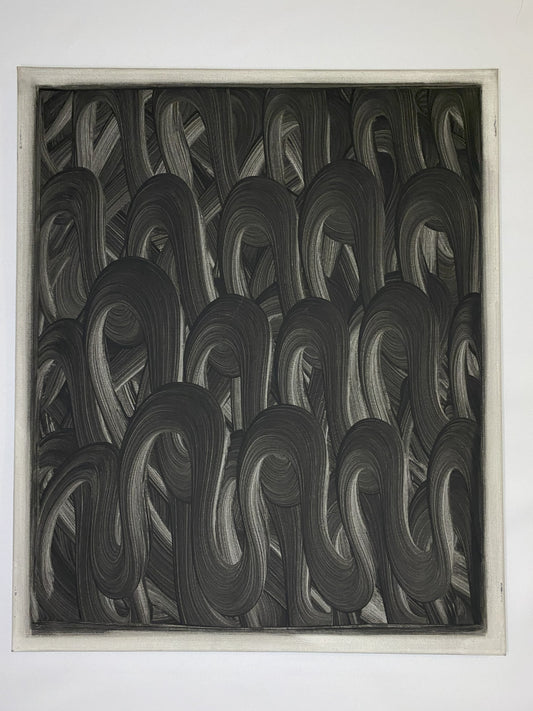 Ebon Flow – Abstract Black & Grey Wall Art