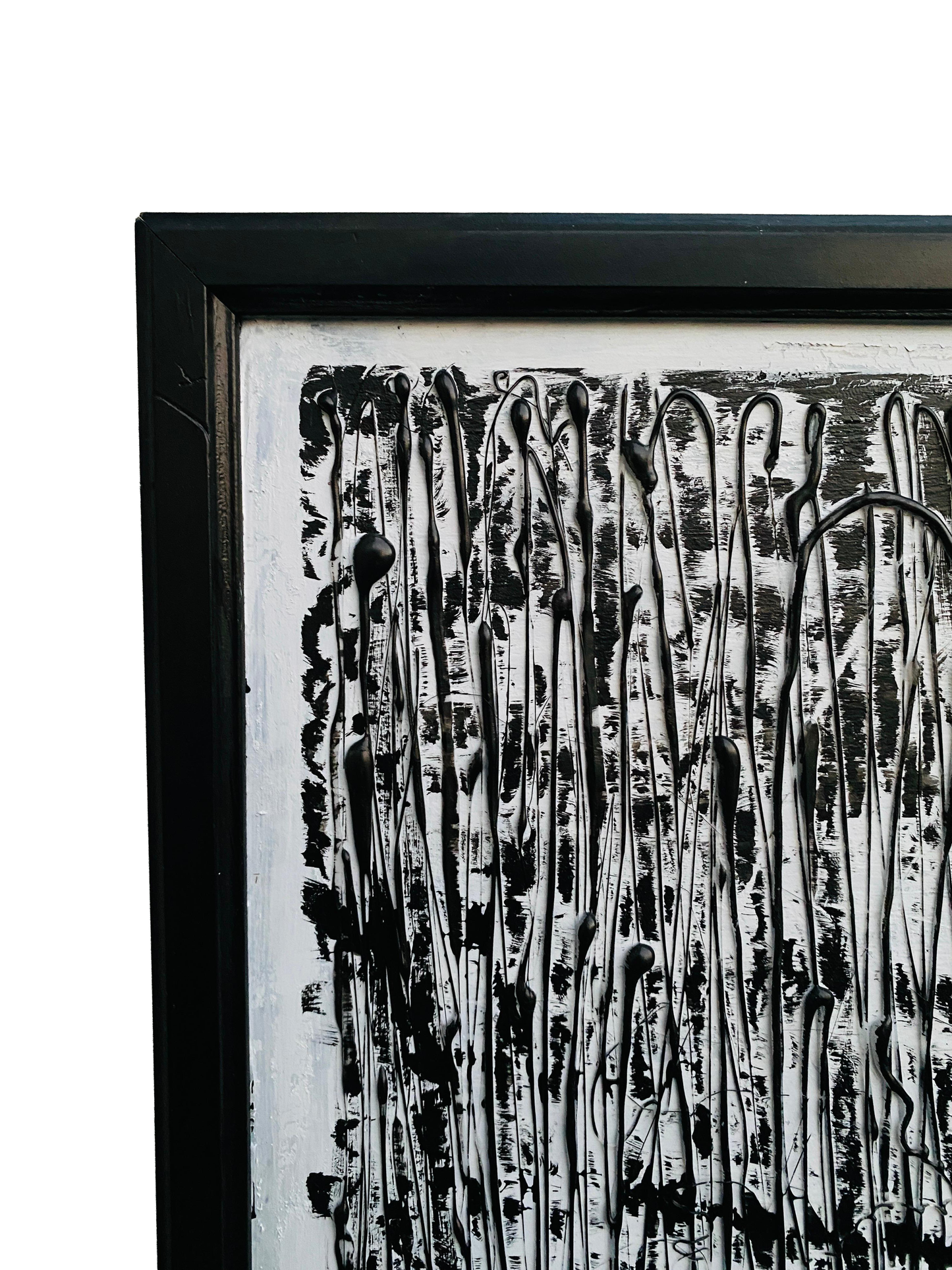 Entangled Web – Black Abstract Art
