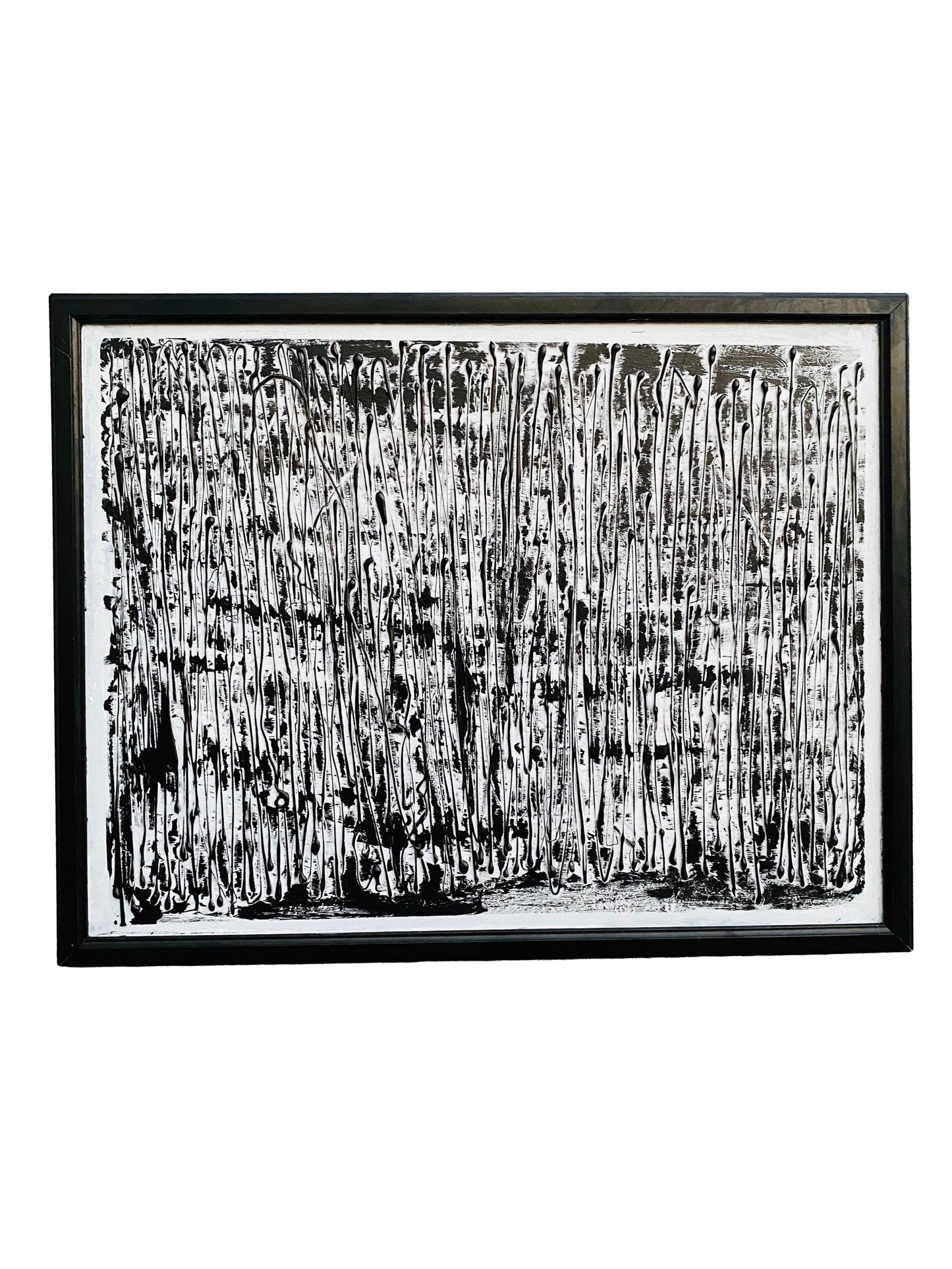 Entangled Web – Black Abstract Art